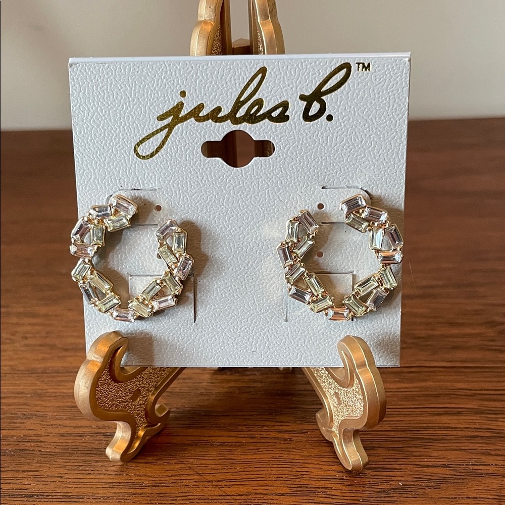 ⭐️NEW Silver Cubic Zirconia  Hoop Earrings